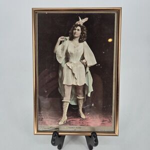 Antique Fanny Ward Hand Colored Photo Print Newsboy 48 New York 9x6 Theater Card